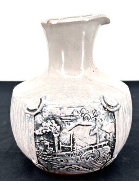 Pacific Stoneware Steamboat Jug B Welsh 1970 5" Tall FLAW